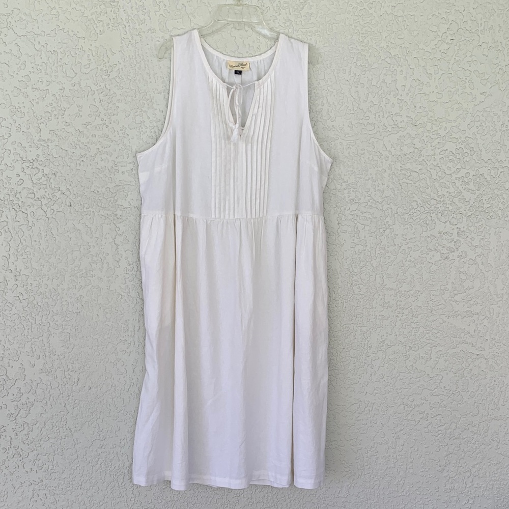 Universal Thread White Sleeveless linen blend Midi Dress size XXL